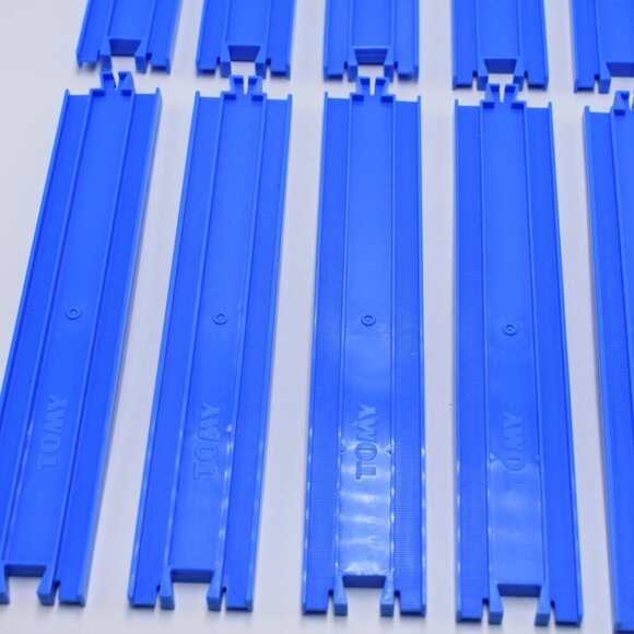 2001 Tony Plarail Thomas & Friends 15 x Blue Straight Plastic Tracks Vintage - Picture 6 of 9